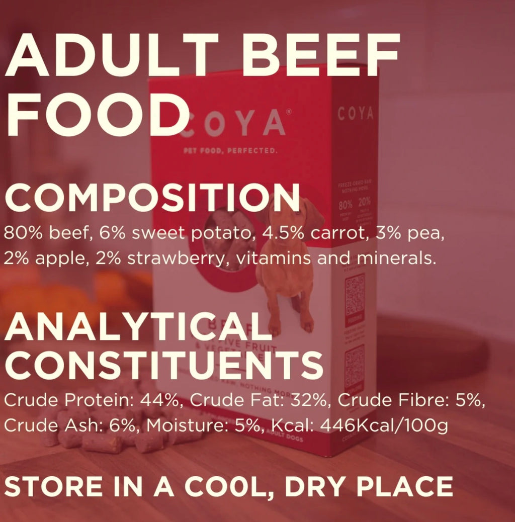 COYA Freeze Dried Beef Adult Dog Food