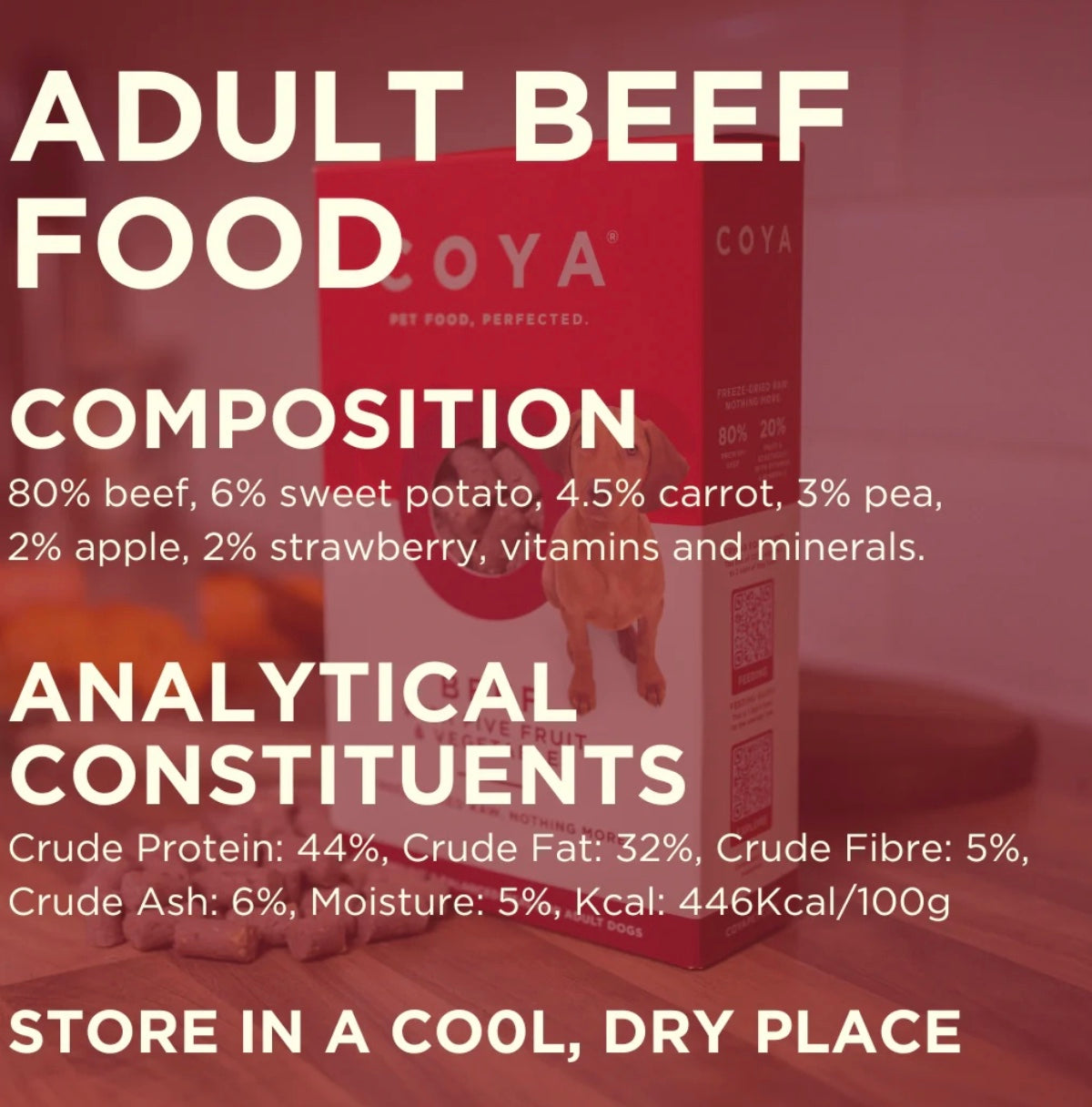 COYA Freeze Dried Beef Adult Dog Food